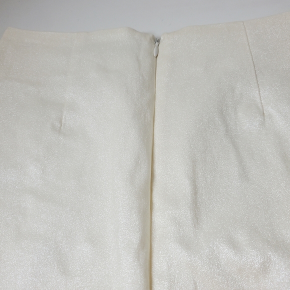 Do & Be Pearl White Faux Leather Rhinestone Pencil Skirt - Picture 11 of 12